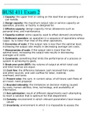BUSI 411 Exam 2&comma; Operations Management&period; All Answers Correct