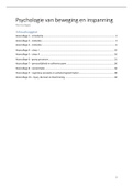 Aantekeningen hoorcollege Psychologie van Beweging en Inspanning &lpar;BWB214&rpar;