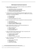 CISM Sample Examination Questions