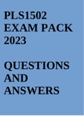 PLS1502 EXAM PACK 2023