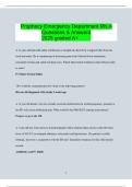 Prophecy Emergency Department RN A Questions & Answers 2025 graded A&plus;