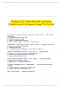 Florida 2-20 General Lines Insurance Questions And Answers Latest Top Score&period;
