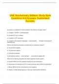 UNE Biochemistry Midterm Study Bank Questions And Answers Guaranteed Success&period;