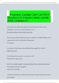Prophecy Cardiac Cath Lab RN A Questions & Answers latest update 2025 &lpar;Graded A&plus;&rpar;
