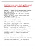 Gas Heat esco exam study guide&vert; questions and answers&vert; correct&sol;verified A&plus;