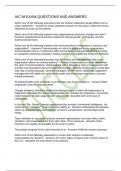 AIC-M EXAM QUESTIONS AND ANSWERS