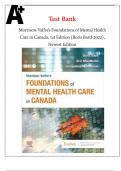 Test Bank - Morrison-Valfre&rsquo;s Foundations of Mental Health Care in Canada&comma; 1st Edition &lpar;Boris Bard-2022&rpar;&comma; Newest Edition&period;