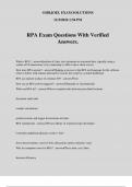 RPA Exam Questions With Verified Answers&period;