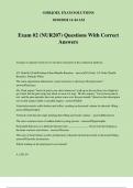 Exam &num;2 &lpar;NUR207&rpar; Questions With Correct Answers