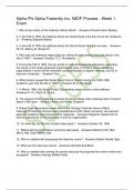 Alpha Phi Alpha Fraternity Inc&comma; IMDP Process - Week 1&period; Exam