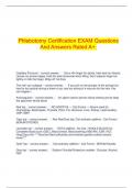  Phlebotomy Certification EXAM Questions And Answers Rated A&plus;&period;