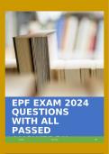 EPF EXAM 2024 QUESTIONS WITH ALL PASSED ANSWERS&excl;&excl;