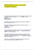 HPRS-3309 final exam review with complete solutions