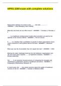 HPRS 3309 exam with complete solutions&period;
