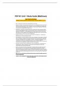 Psy 101 Unit 1 Study Guide 