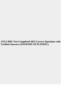 ATLS PRE Test Completed 2023 Correct Questions with Verified Answers (ANSWERS OUTLINED!!).