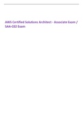 AWS Certified Solutions Architect - Associate Exam / SAA-C02 Exam 