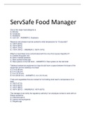 Exam (elaborations) Learn 2 serve food handler course 