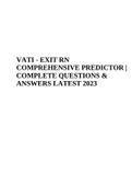 VATI - EXIT RN COMPREHENSIVE PREDICTOR | COMPLETE QUESTIONS & ANSWERS LATEST 2023