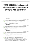 NURS6512 / NURS-6521N-55, Advanced Pharmacology final exam 2023/2024 reviewed 