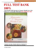 TEST BANK FOR Maternity & Women&rsquo;s Health Care&comma; 11th Edition BY Lowdermilk UPDATED