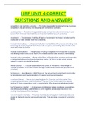 LIBF UNIT 4 CORRECT QUESTIONS AND ANSWERS WITH COMPLETE GUIDE SOLUTIONS.