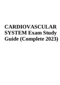 CARDIOVASCULAR SYSTEM Exam Study Guide (Complete 2023) | To help you Score 100%
