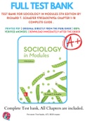 Test Bank For Sociology in Modules 5th Edition By Richard T. Schaefer 9781260074956 Chapter 1-18 Complete Guide .