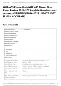 NUR-635 Pharm final&sol;NUR 635 Pharm Final Exam Review 2024-2025 update Questions and Answers &lpar;VERIFIED&rpar;&sol;2024-2025 UPDATE &sol;GET IT 100&percnt; ACCURATE
