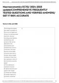 Macroeconomics EC112&sol; 2024-2025 update&vert;COMPREHENSIVE FREQUENTLY TESTED QUESTIONS AND VERIFIED ANSWERS&sol; GET IT 100&percnt; ACCURATE