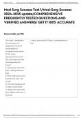 Med Surg Success Test 1&sol;Med-Surg Success 2024-2025 update&sol;COMPREHENSIVE FREQUENTLY TESTED QUESTIONS AND VERIFIED ANSWERS&sol; GET IT 100&percnt; ACCURATE