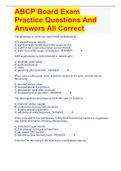 ABCP Board Exam Practice Questions And Answers All Correct 