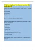 N402&colon; Nursing Career Development questions with correct answers