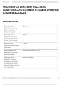 WGU C839 OA EXAM 100&plus; REAL EXAM QUESTIONS AND CORRECT ANSWERS &lpar;VERIFIED ANSWERS&rpar;&vert;AGRADE