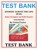 Test bank for journey across the life span human development and health promotion 6th edition by pol