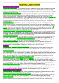 AQA GCSE ENGLISH LITERATURE MACBETH NOTES - LADY MACBETH