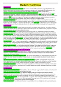 AQA GCSE ENGLISH LITERATURE MACBETH NOTES - THE WITCHES