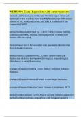 NURS 404&colon; Exam 1 questions with correct answers