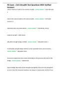 PE Exam - Civil&colon; Breadth Test Questions With Verified Answers
