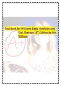 TEST BANK FOR WILLIAMS&rsquo; BASIC NUTRITION AND DIET THERAPY 16TH EDITION BY NIX&vert; CHAPTER 1-23 COMPLETE