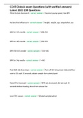 CCHT Dialysis exam Questions &lpar;with verified answers&rpar; Latest 2023 238 Questions