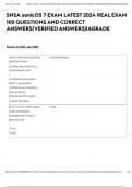 SNSA sonicOS 7 EXAM LATEST 2024 REAL EXAM 100 QUESTIONS AND CORRECT ANSWERS&lpar;VERIFIED ANSWERS&rpar;&vert;AGRADE