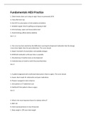 Fundamentals HESI Practice question and answer 2022~2023