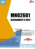 MNO2601 Assignment 6 &lpar;COMPLETE ANSWERS&rpar; Semester 2 2024