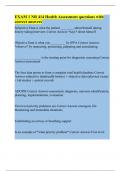 EXAM 1 NR 414 Health Assessment questions with correct answers&period;