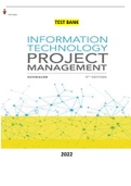 COMPLETE - Elaborated Test bank for Information Technology Project Management 9Ed. by Kathy Schwalbe. ALL Chapters(1-13) Included |365| Pages - Questions & Answers Pass Information Technology Project Management 9Ed. by Kathy Schwalbe in First Attempt Guar