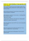 NURS 414 - Week 8 Healthcare Teams questions with correct answers
