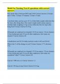 Math For Nursing Test &num;1 questions with correct answers