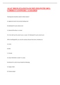 ALAT MOCK EXAM EXAM 2023-2024 WITH 100&percnt; CORRECT ANSWERS&vert; A GRADED