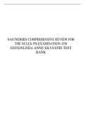 TEST BANK FOR SAUNDERS COMPREHENSIVE REVIEW FOR THE NCLEX-PN EXAMINATION 4TH EDITIONLINDA ANNE SILVESTRI 